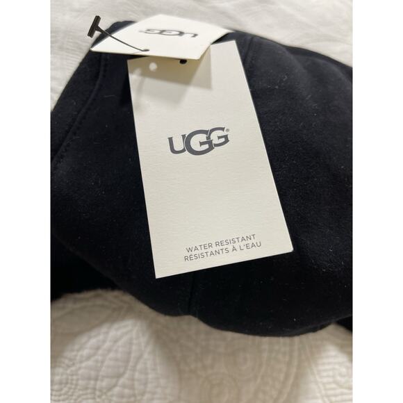 UGG Trapper Hat Black Water Resistant Faux Fur Lined Ear Flap P/M New - Picture 4 of 8